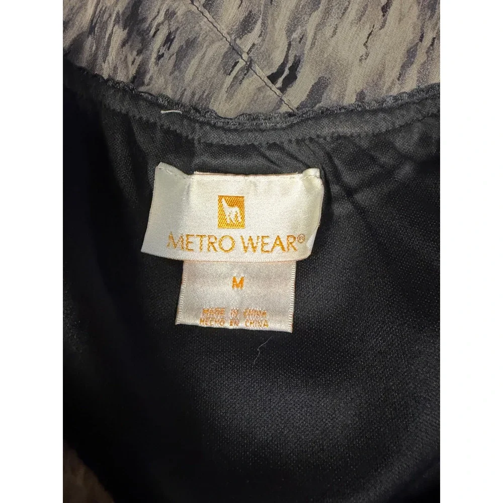 Metrowear Gray Tan Abstract Ikat Pullon Layered Midi Skirt Fairy Grunge Y2K M